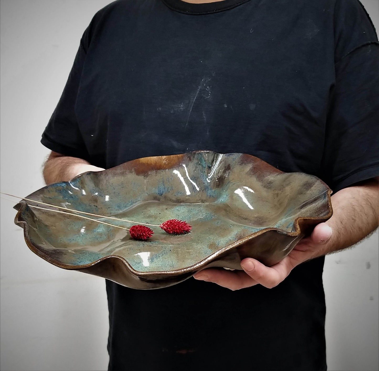 צלחת פסח מקרמיקה עבודת יד