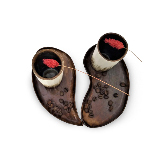 זוג ספלי אספרסו מקרמיקה