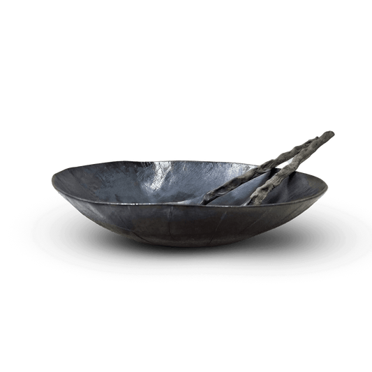 קערה מקרמיקה לסלט בצבע שחור