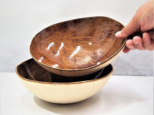 קערת קרמיקה חומה