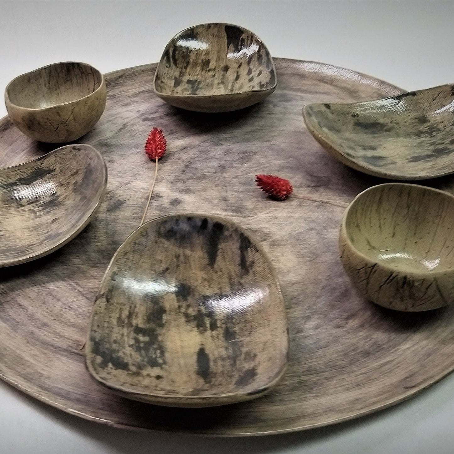 Gray Handmade Ceramic Tray
