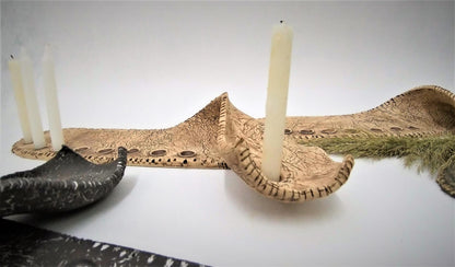 חנוייכה חומה עם נימים שחורים מקרמיקה