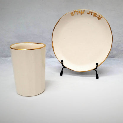 כוס קידוש לבנה מקרמיקה