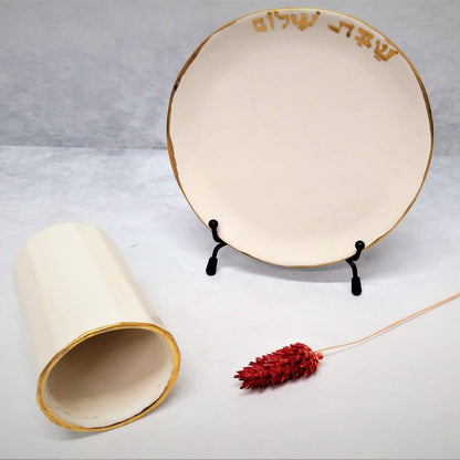 כוס קידוש לבנה מקרמיקה